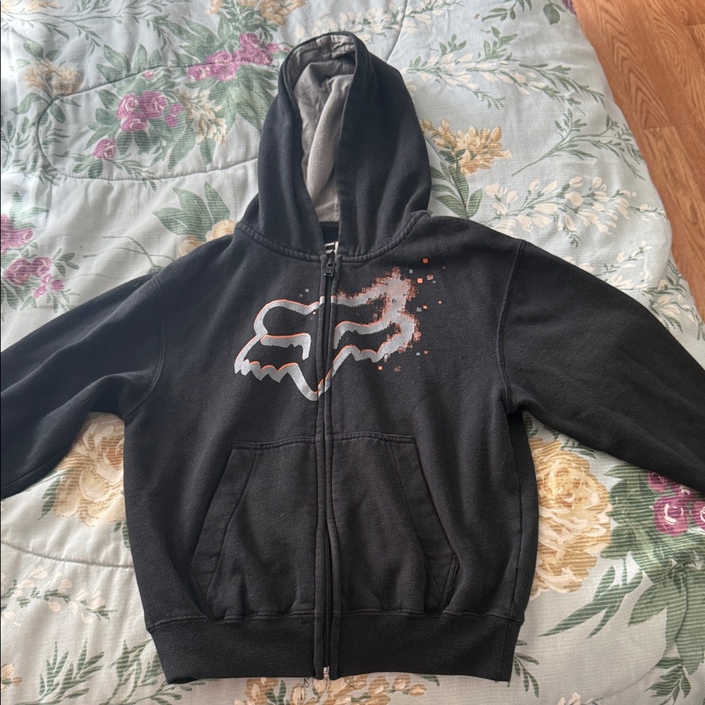Fox Kids Black Hoodie with White Logo